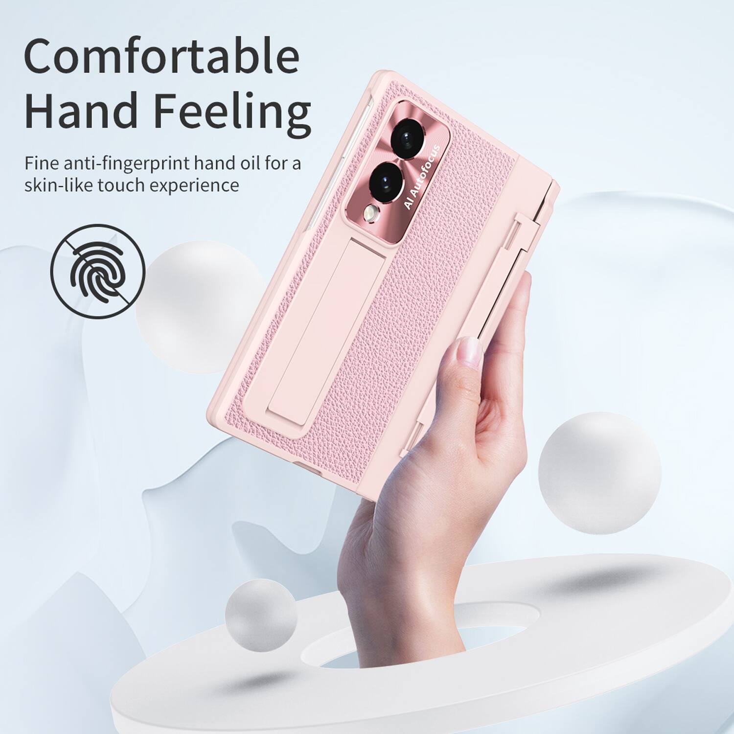 Comfortable Hand Feeling  
Fine anti-fingerprint hand oil for a skin-like touch experience  
AI AI Autofocus