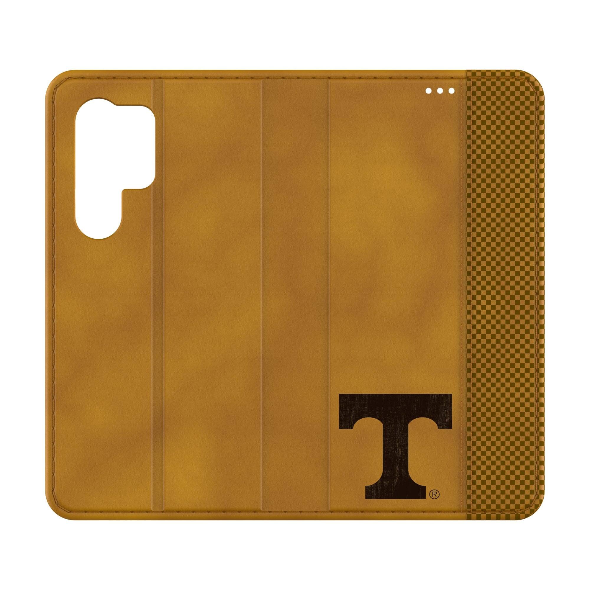 Front. Keyscaper - Tennessee Volunteers Galaxy Burn Design Folio Case - S25 Ultra - Multicolor.