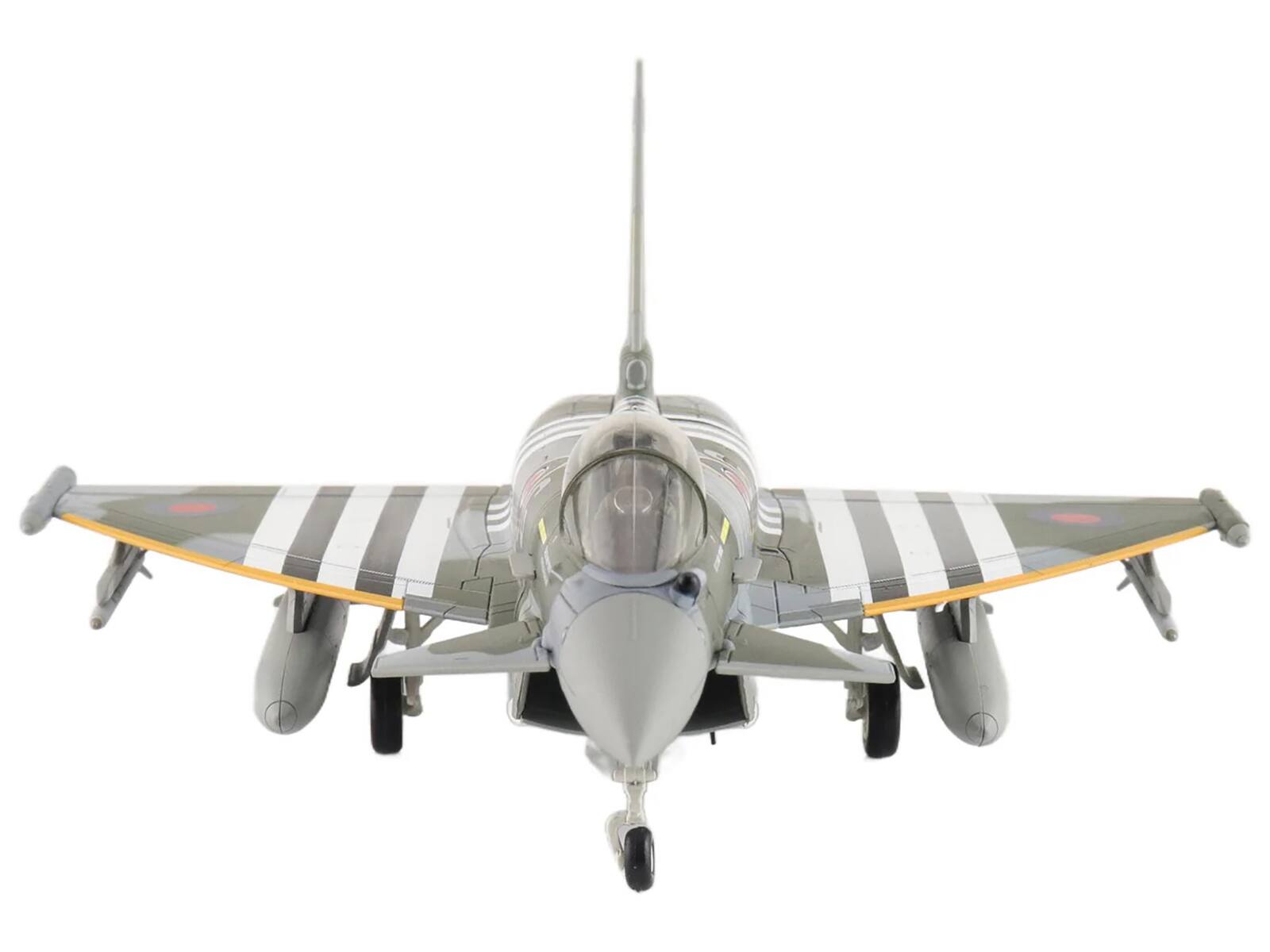 Left. Hobby Master - Eurofighter Typhoon FGR4 Fighter Aircraft "ZJ913 FM-G" (2024) British Royal Air Force "Air Power Series" 1/72 - Multicolor.