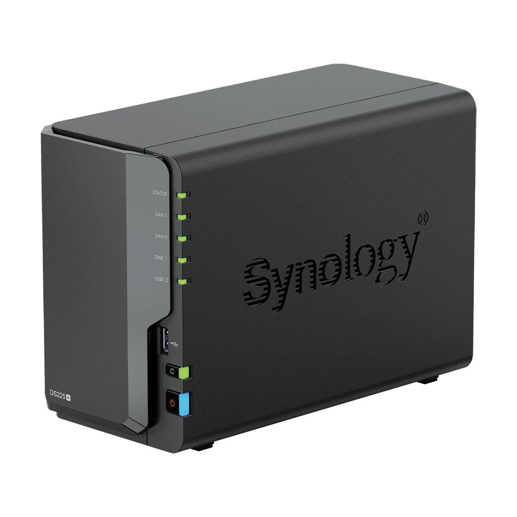 DS225  
Synology  
STATUS  
LAN 1  
LAN 2  
DISK 1  
DISK 2