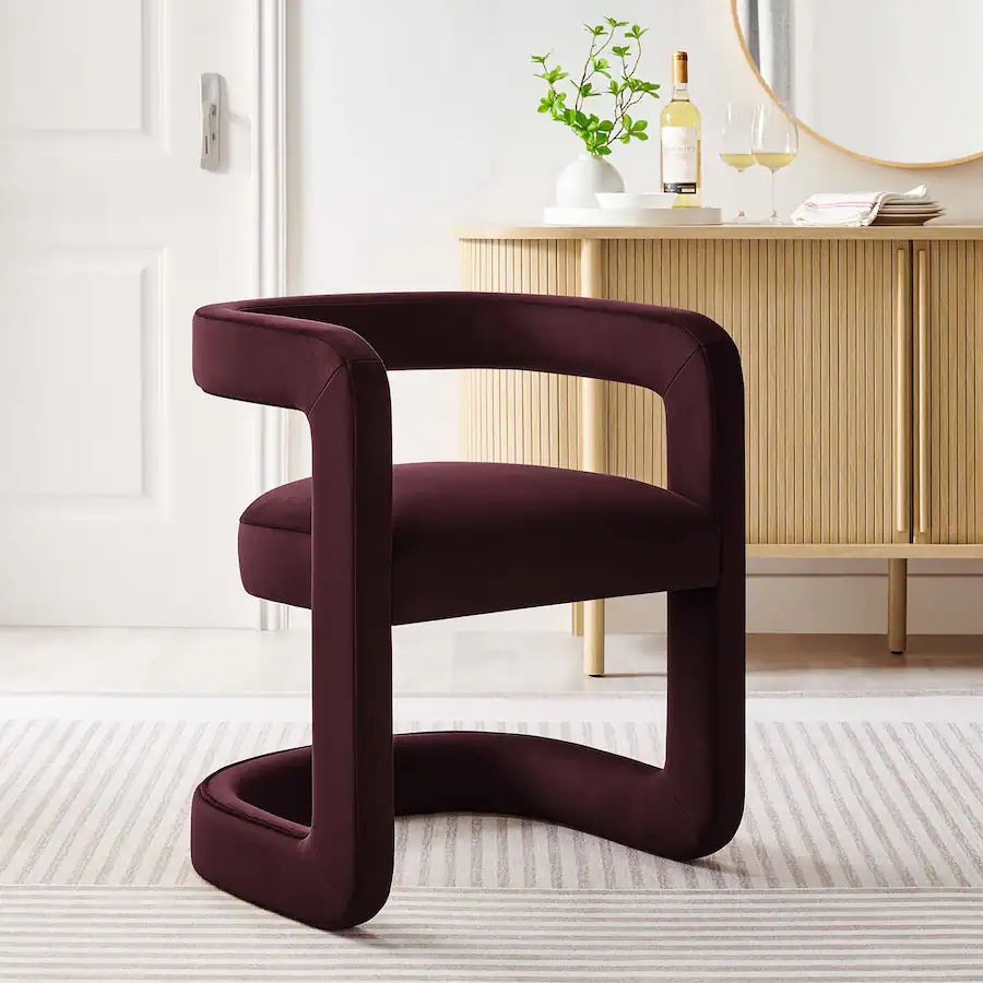 Modway Chair Assembly Winslow Performance Velvet Barrel Accent Chair by Modway Mulberry EEI ...