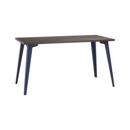 Orison - Office 27x57 Mid Century Modern Desk, Navy / Trail Walnut - Blue
