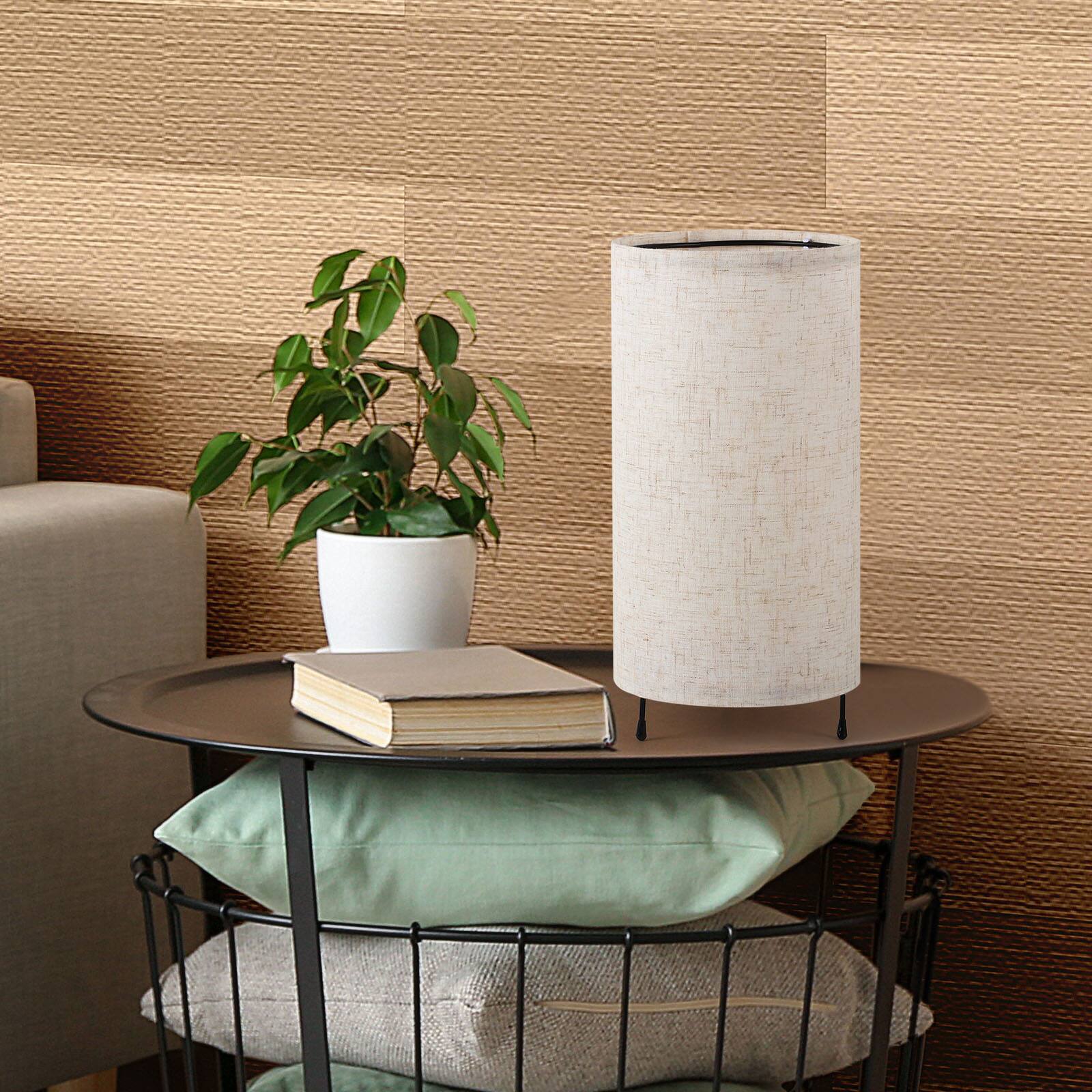 Alt View 2. Oumilen - 2 Pack Linen Shade RGB Remote Control Bedside Table Lamp.