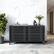 Left. Ihomeadore - 38-inch Modern Black TV Stand Media Storage Cabinet with Two Shelves and Gate Door for TVs up to 32'' - Black.