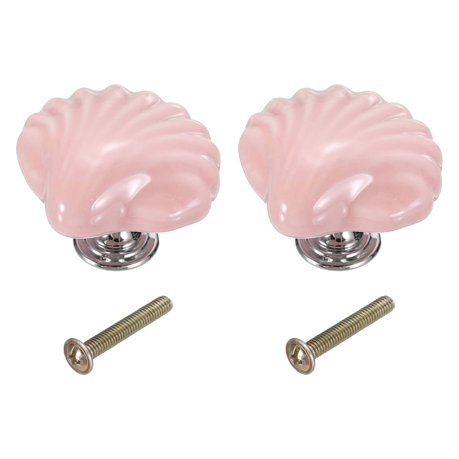 Unique Bargains - 2pcs Shell Ceramic Cabinet Knobs, Decorative Drawer Pulls w/ Screws for Cupboards - Light Pink price history on PriceWatchPro