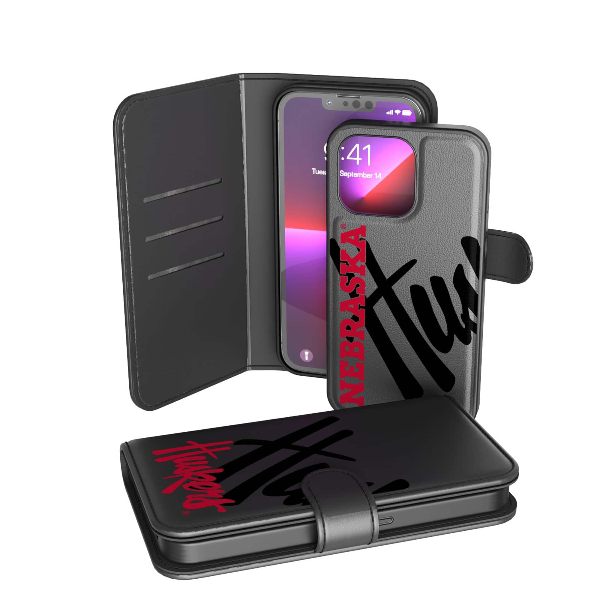 Keyscaper - NCAA - Nebraska Huskers iPhone Wallet Case - 13 - Multicolor