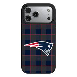 Keyscaper - NFL - New England Patriots - Plaid Magnetic Bump iPhone Case - 15 - Black