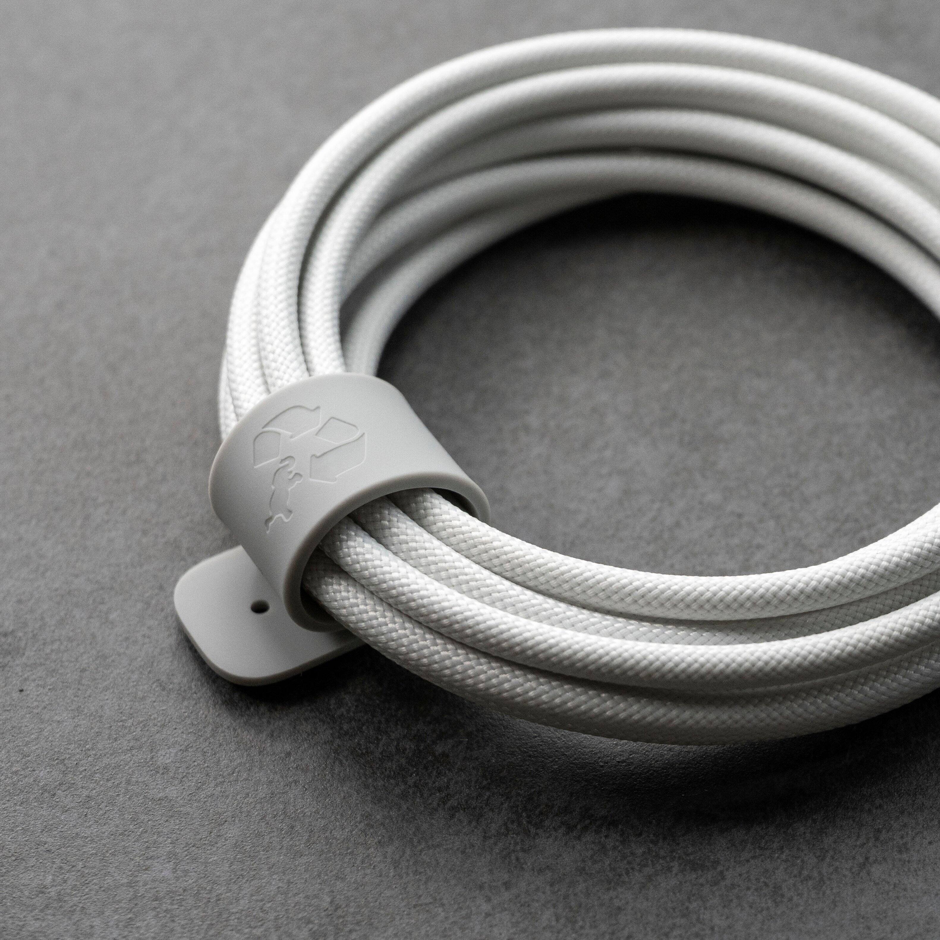 Alt View 3. Nimble - Powerknit USB-A to USB-C Cable 1M/3.3FT Fast Charging for iPhone 16/15, Samsung S24–S10, Note 20/10, Pixel, Moto & More - White.