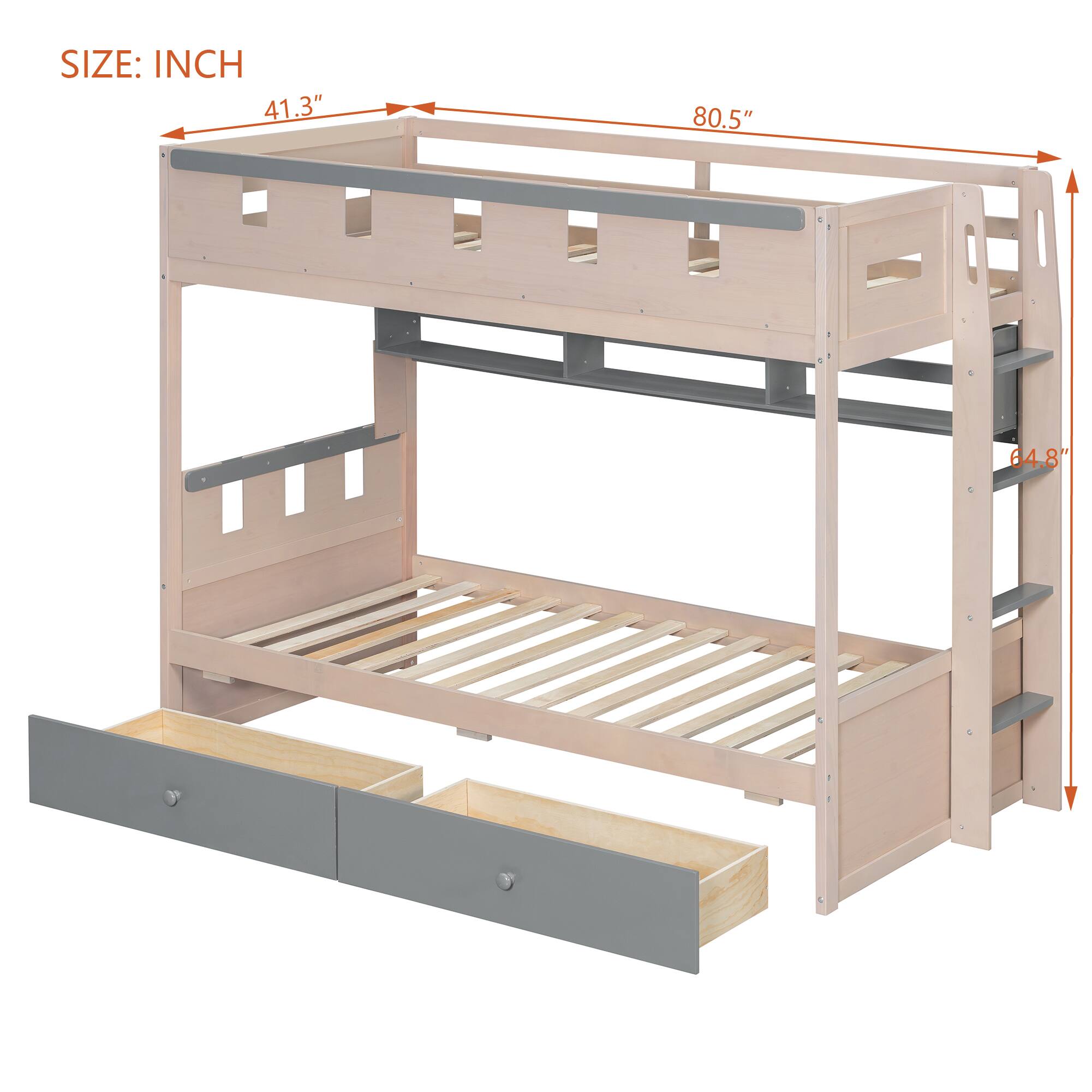 SIZE: INCH  
41.3" 80.5" 64.8"