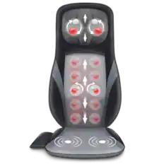 Front. Snailax - Snailax Shiatsu Back Massager with Heat & Deep Kneading Massage Chair Pad - black.