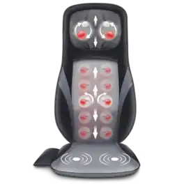Snailax - Shiatsu Back Massager with Heat & Deep Kneading Massage Chair Pad - Black