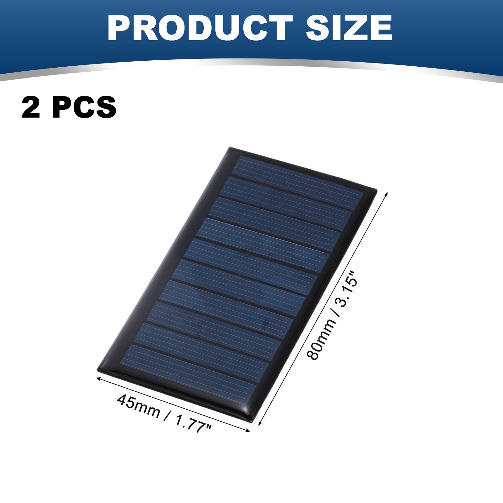 PRODUCT SIZE  
2 PCS  
45mm / 1.77"  
80mm / 3.15"
