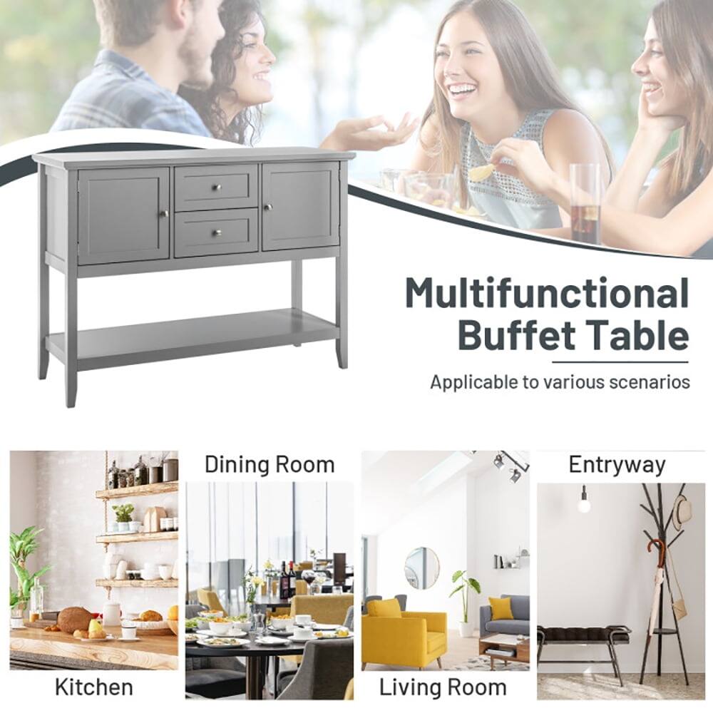 Multifunctional Buffet Table  
Applicable to various scenarios  

Dining Room  
Entryway  
Kitchen  
Living Room