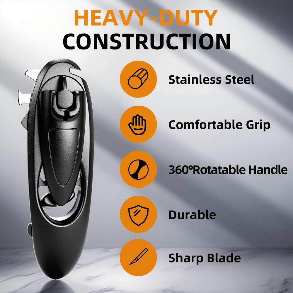 HEAVY-DUTY CONSTRUCTION

- Stainless Steel
- Comfortable Grip
- 360° Rotatable Handle
- Durable
- Sharp Blade