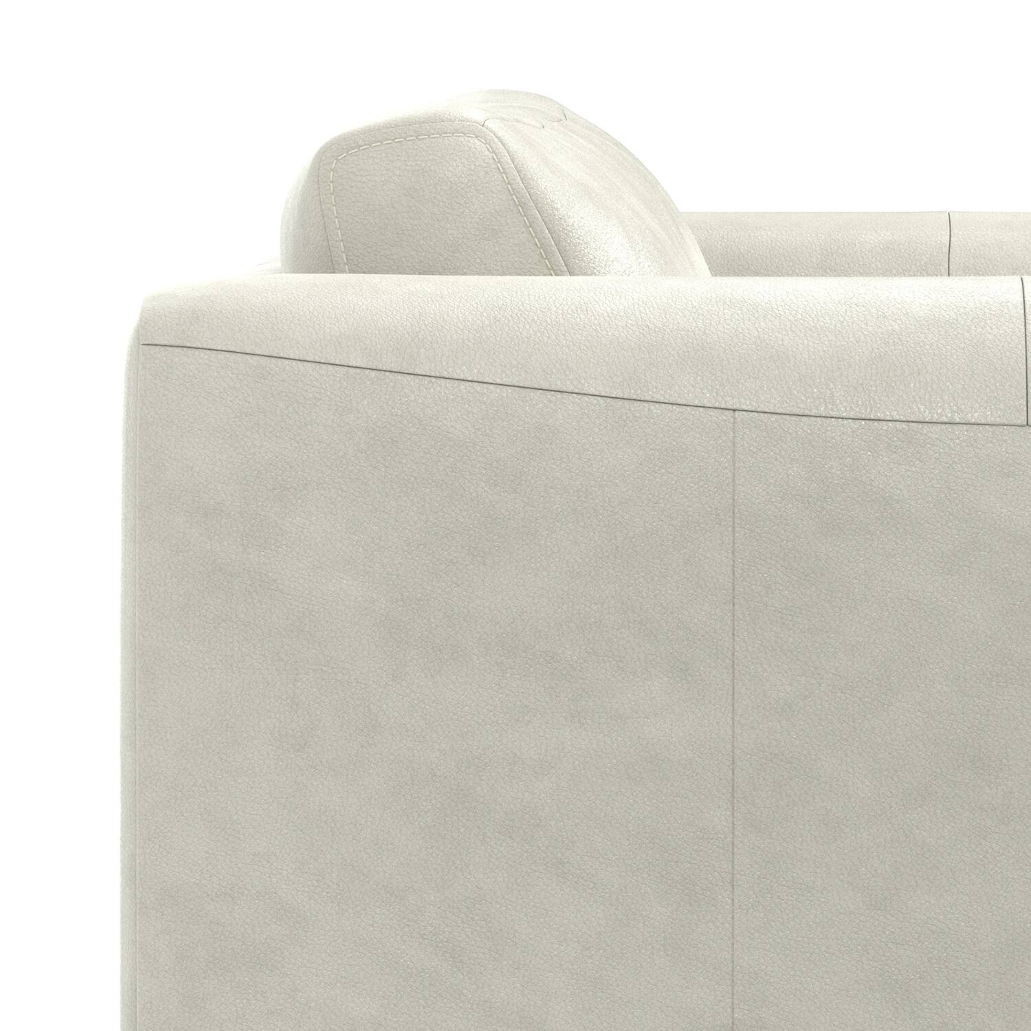 Alt View 6. Simpli Home - Richard Modern Contemporary 62 inch Wide Sofa in Light Smoke Grey Genuine Leather - Light Smoke Grey.