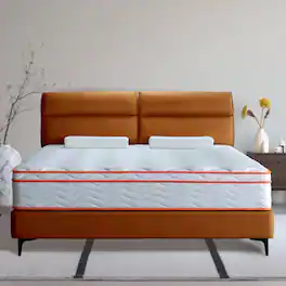 Anysun - 12" Full Hybrid Mattress - Euro Top Medium Firm, Back & Lumbar Support, Pocket Springs for Motion Isolation - White