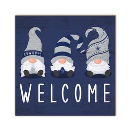 Fan Creations - Dallas Cowboys 10'' x 10'' Welcome Gnomes Sign - Multicolor
