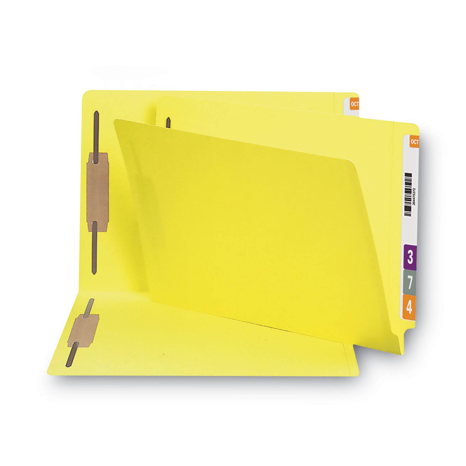 Smead Manufacturing Heavyweight Colored End Tab Fastener Folders, 0.75 ...