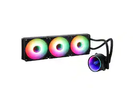 Gelid Solutions - CC-AIO-360-A Liquid 360 CPU AIO Water Cooler w 3X 120mm RGB Fan 750-1800 RPM AM5 & LGA 1700 Compatible - Black