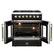 Alt View 1. Forno Appliances - Galiano 4.32 Cu. Ft. Freestanding Dual Fuel True Convection Range - Black.