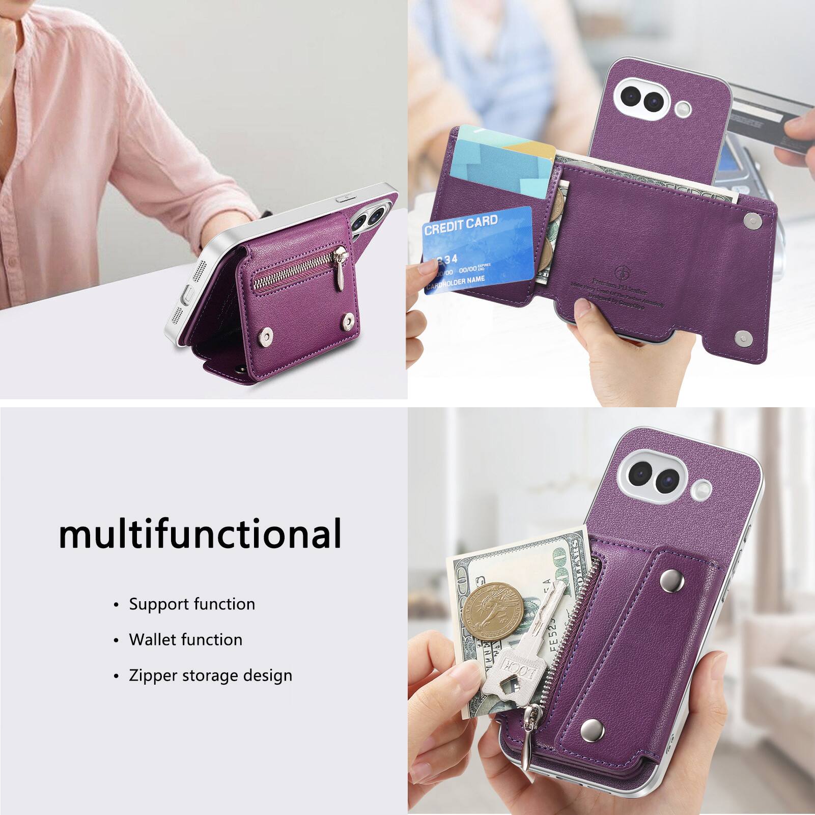 CREDIT CARD 34 DO 0000 0000 0000 0000 HOLDER NAME

multifunctional
- Support function
- Wallet function
- Zipper storage design