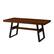 Angle Zoom. Walker Edison - Modern Bridge-Leg Dining Table - Dark Walnut.