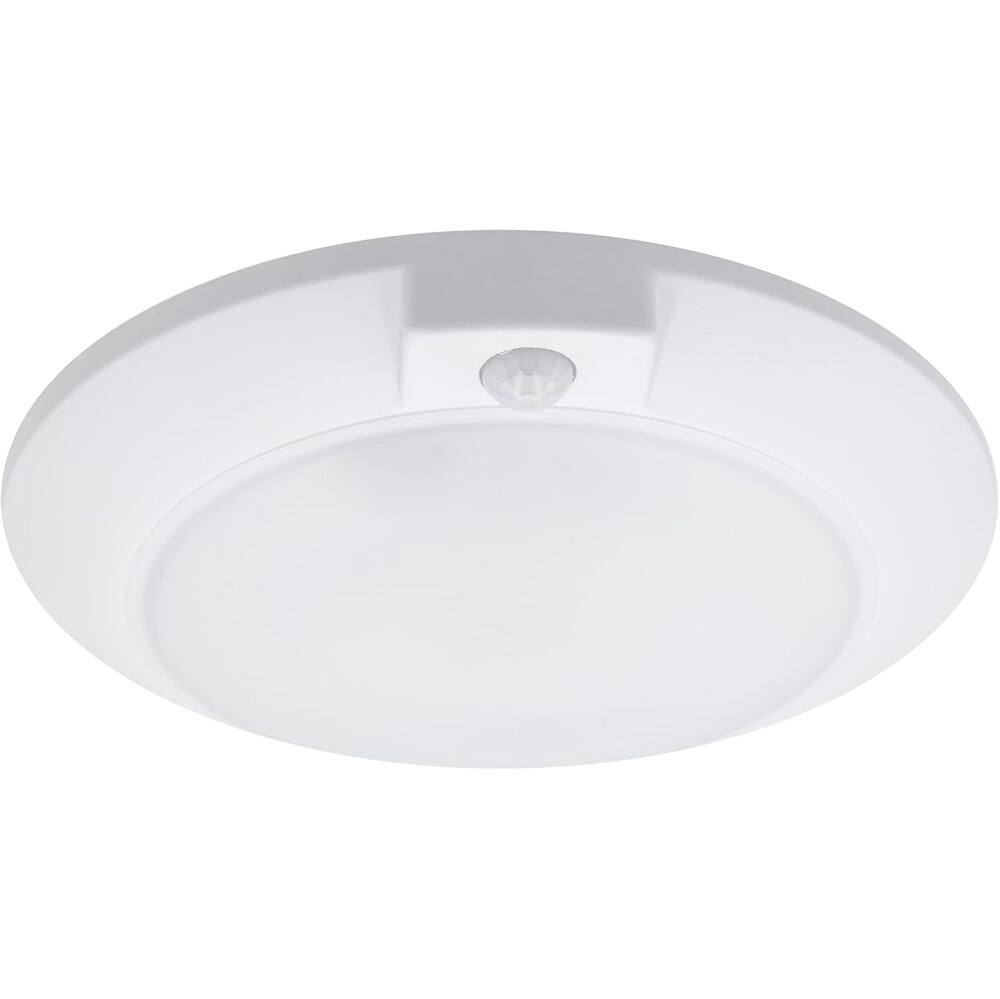Front. ACJPR - 6 in. Round Motion Sensor LED Ceiling Light Fixture, 600 Lumens, Warm White, Indoor Dome Light for Closet, Hallway, Pant.