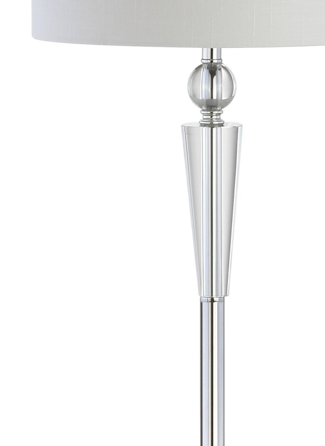 Alt View 4. Jonathan Y - Reese 59.5" Crystal LED Floor Lamp, Clear/Chrome - Chrome.