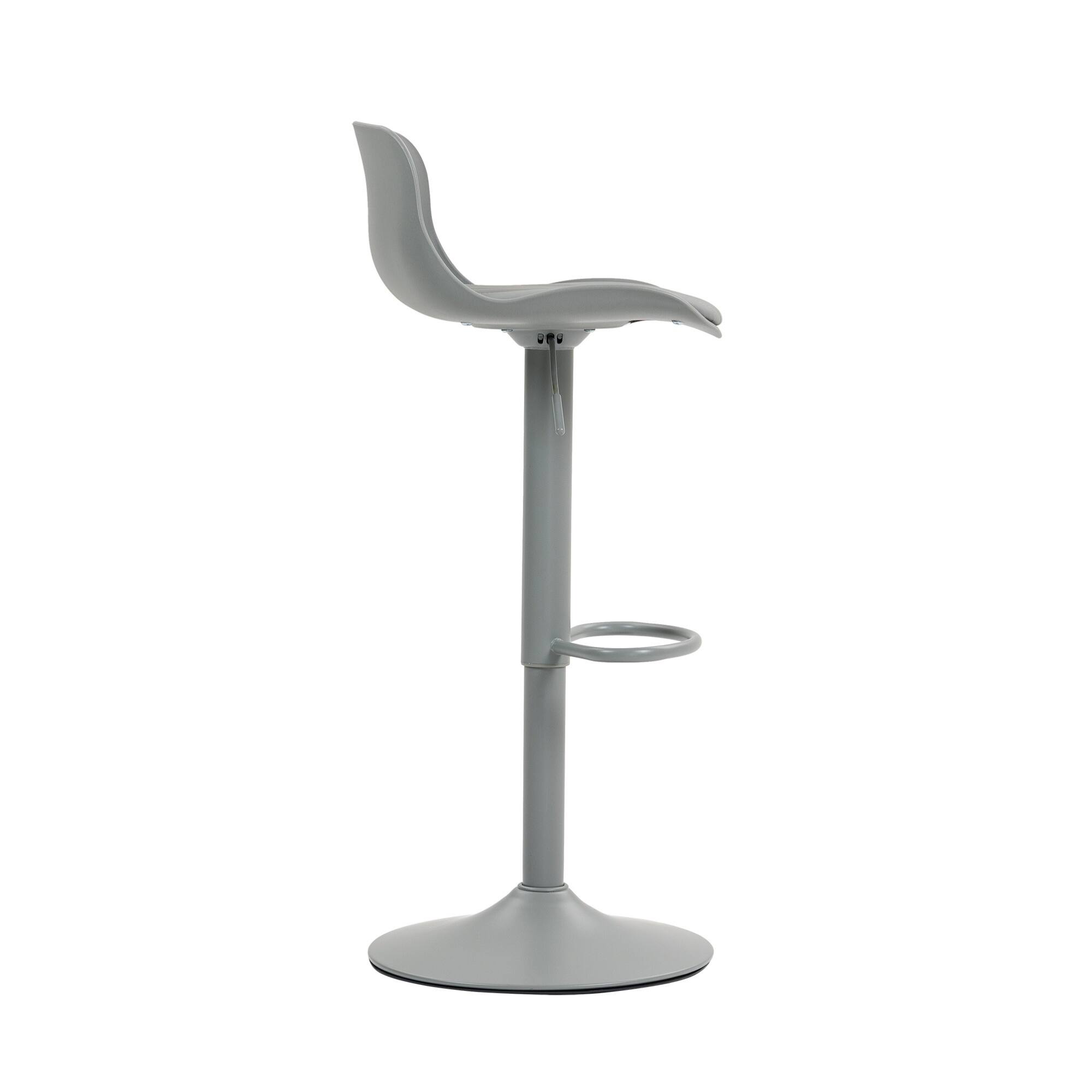 Alt View 8. GOODSILO - Set of 2 Adjustable Swivel Bar Stools with Backrest, Modern Counter Height Stools for Kitchen Islands - Gray.