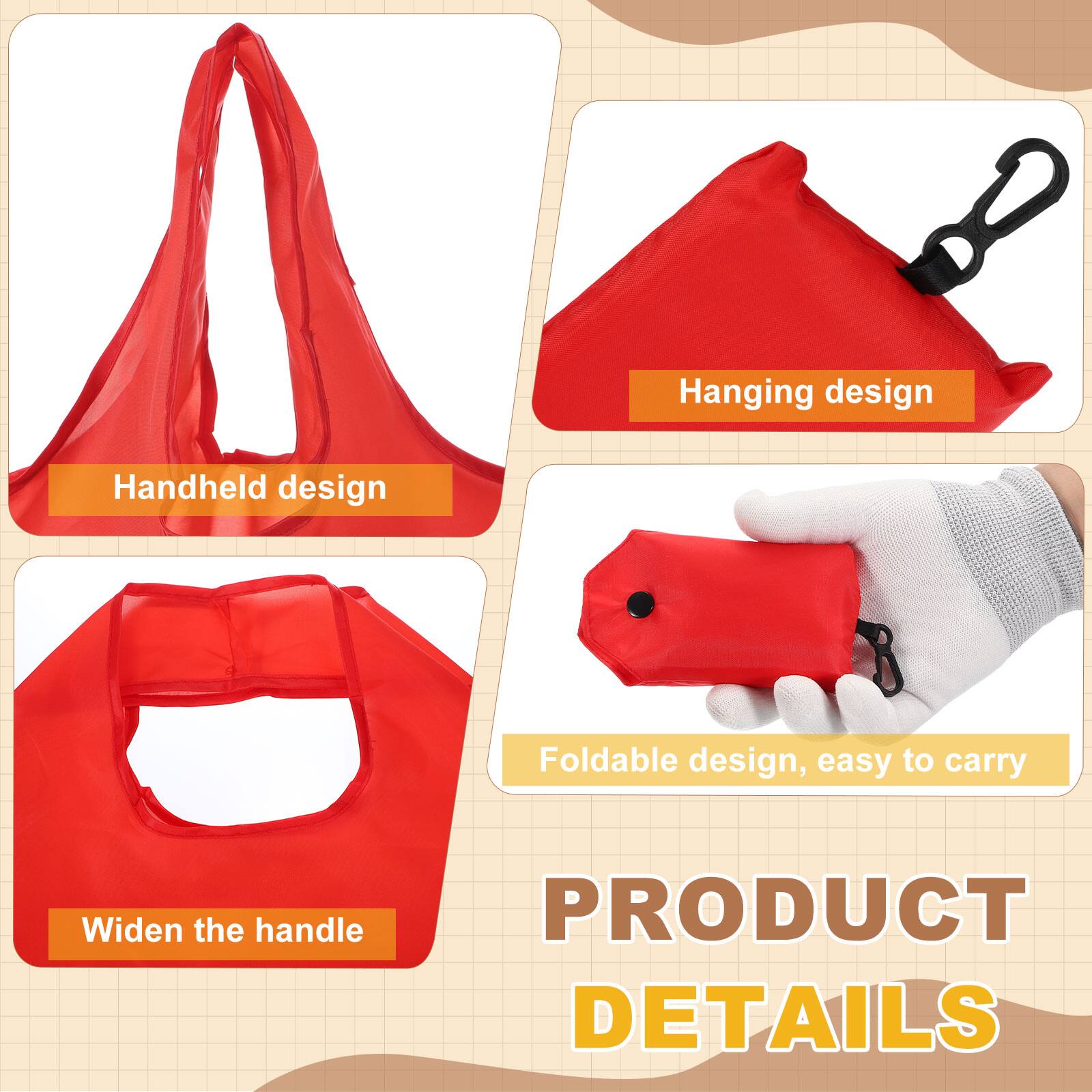 Hanging design  
Handheld design  
Foldable design, easy to carry  
Widen the handle  

PRODUCT DETAILS