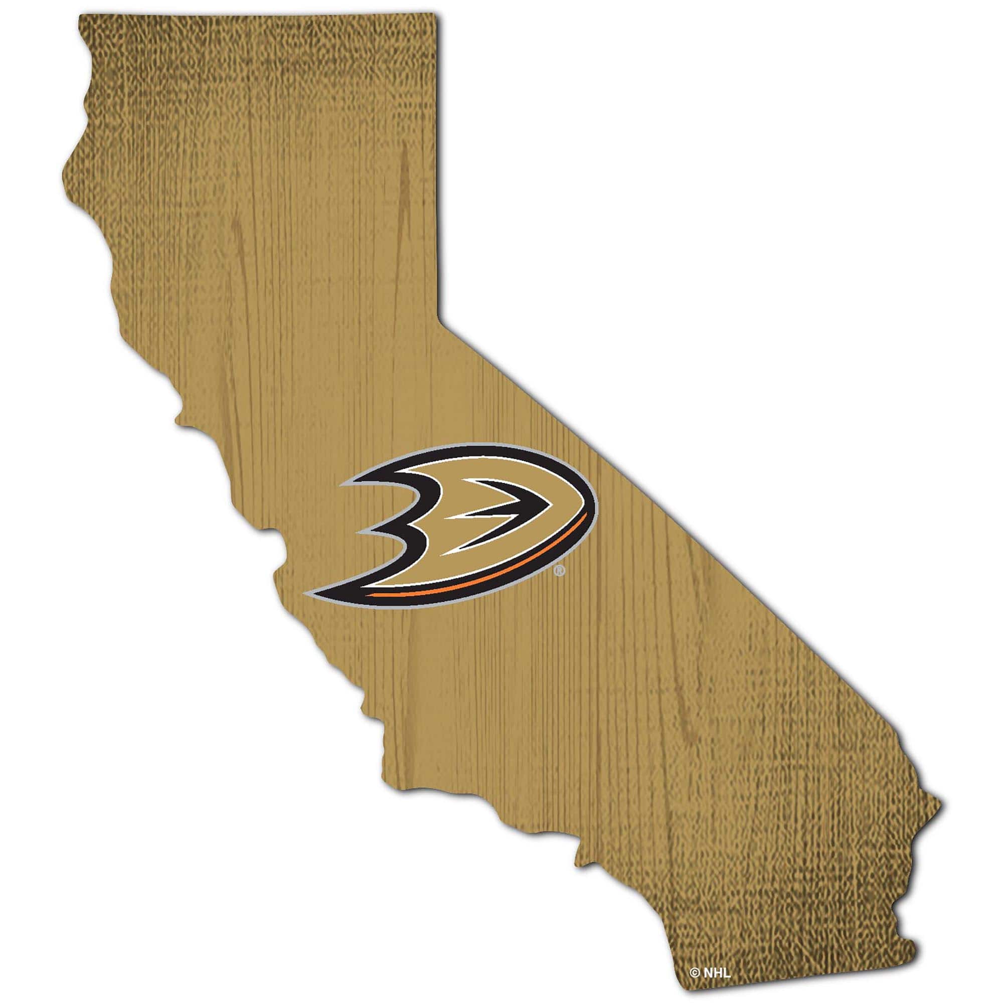 Fan Creations - Anaheim Ducks 12" Logo State Sign - Multicolor
