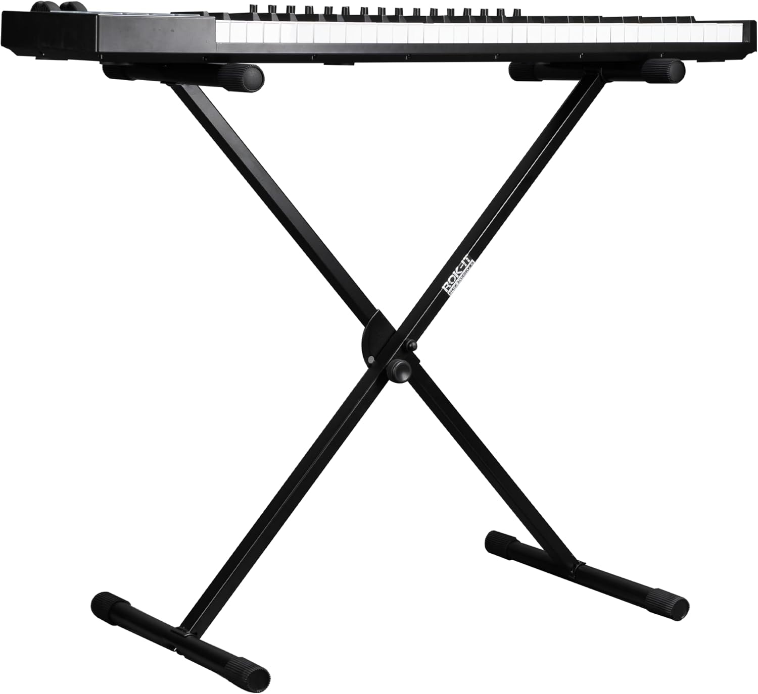 Alt View 1. Gator - X-Style Keyboard Stand with Single-Braced Heavy-Duty Metal Tubing, Non-Slip Rubber Feet and Black Powder-Coated Finish.