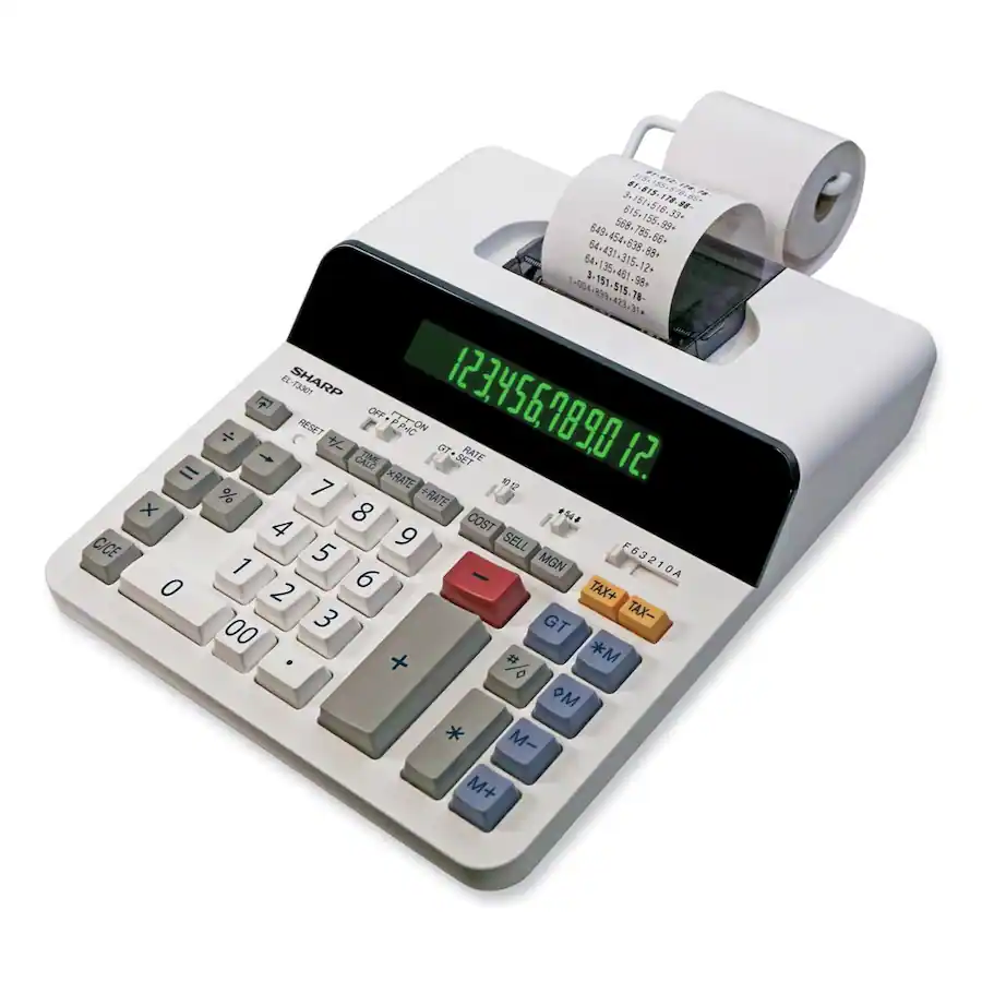 Sharp El331 Sharp ELT3301 EL T3301 8 Lines/Sec Thermal Printing Calculator Print ...