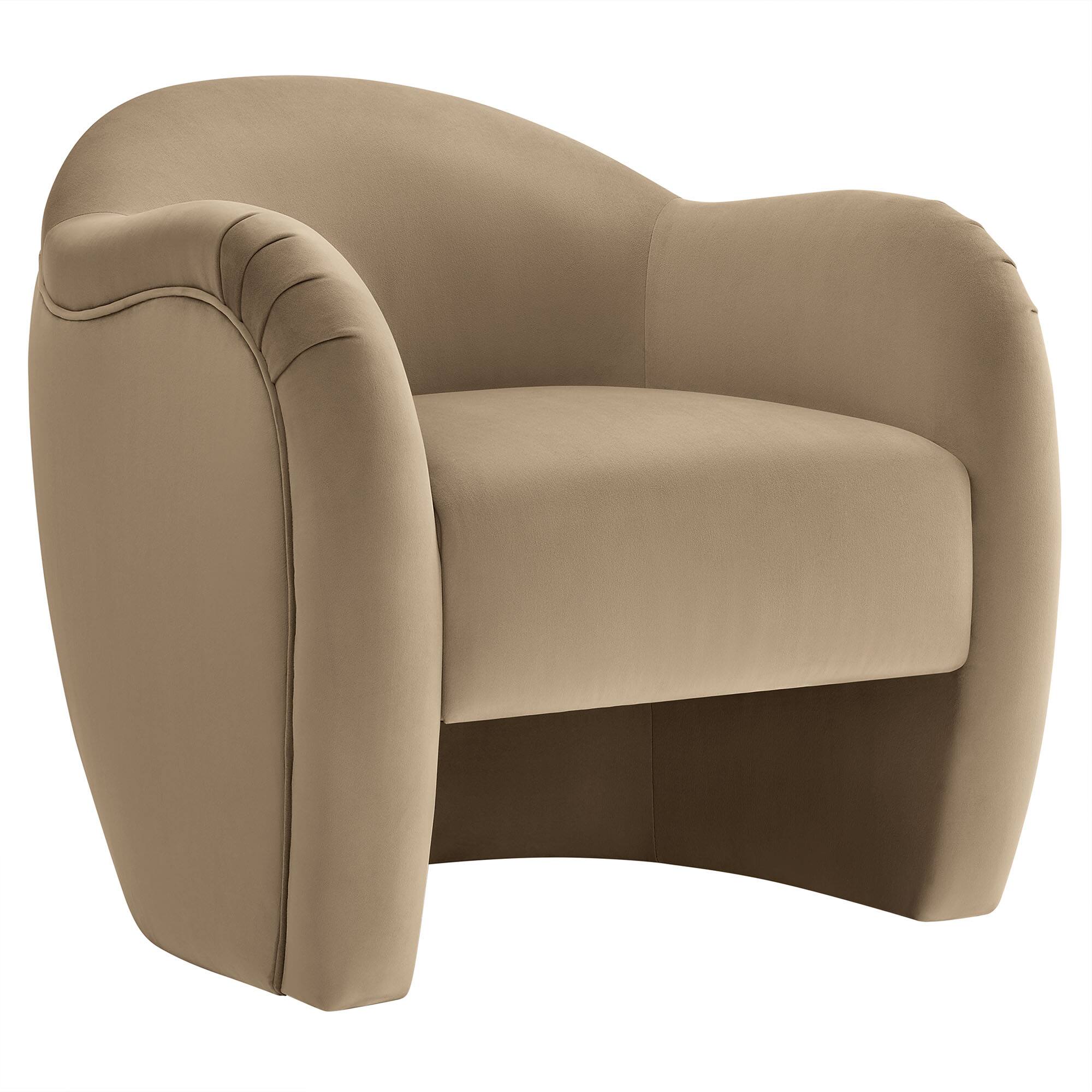 Angle. Modway - Compose Performance Velvet Accent Chair by Modway - Taupe.