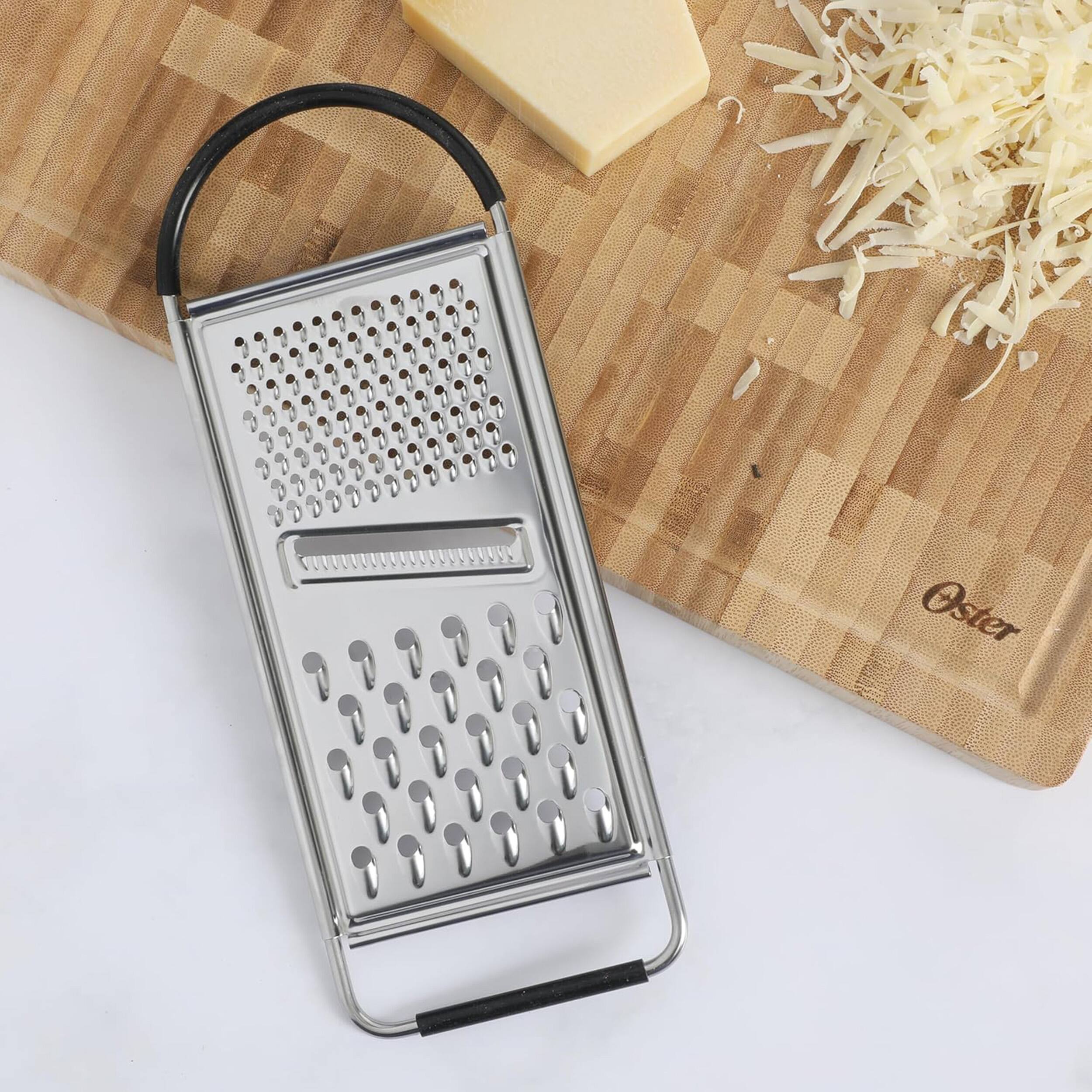 Alt View 1. Gibson - Oster Helmsdale Flat Cheese Grater With Anti-Slip Handle - Silver.