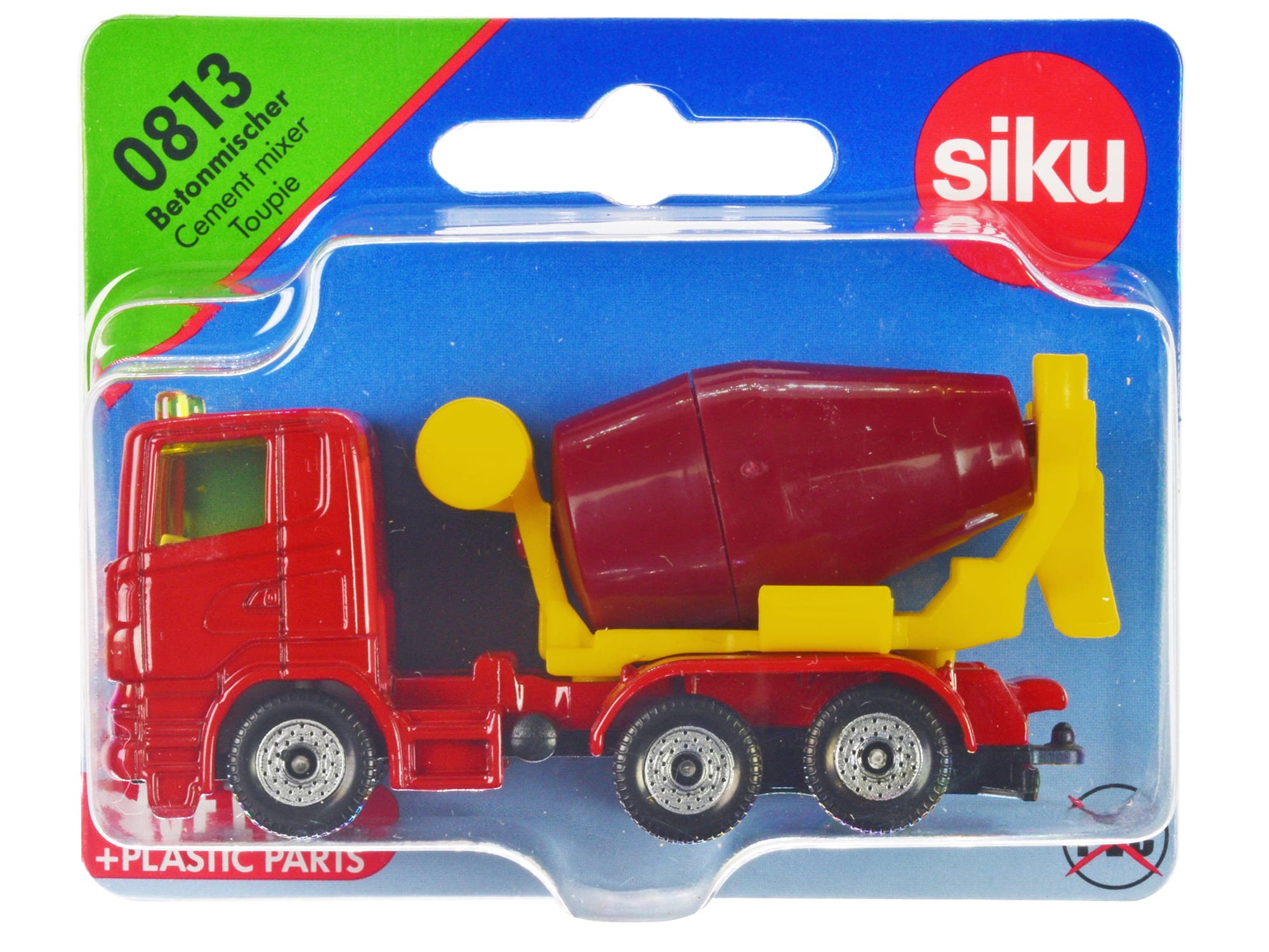 Cement Mixer Diecast Model by Siku - Red and Yellow