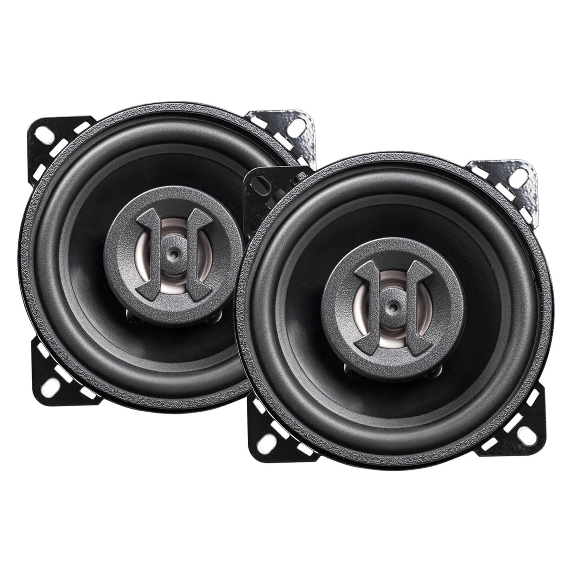 Front. Hifonics - Hifonics Zeus ZS4CX 4 Inch 2 Way 175W Car Audio Coaxial Speakers, Pair - Black.