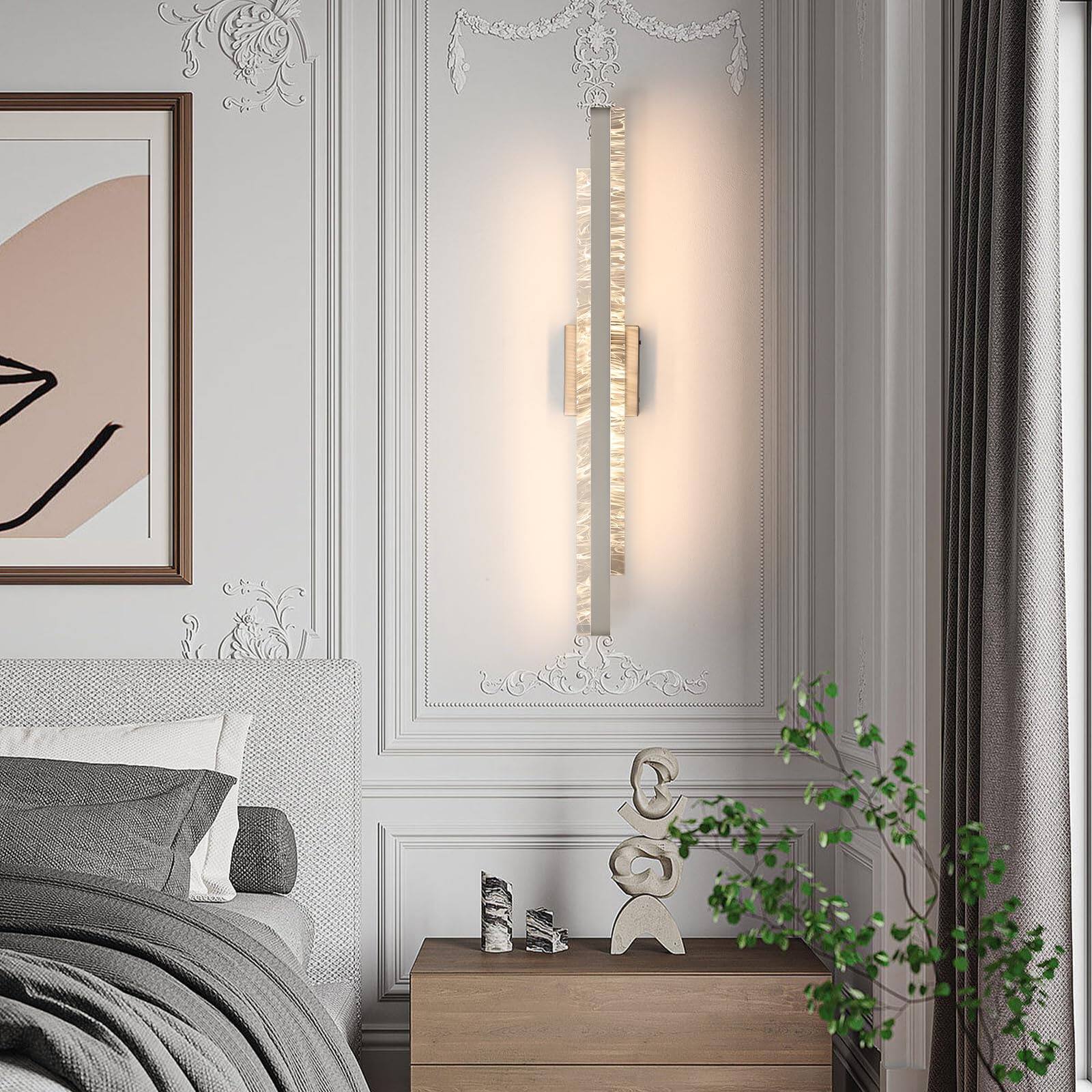 Alt View 5. PO3TICJUNKI3 - Modern Bathroom Vanity Light Brushed Nickel Inch w Dimmable Led Bath Bar Light Fixtures Over Mirror Wall - Brushed Nickel 27inch.