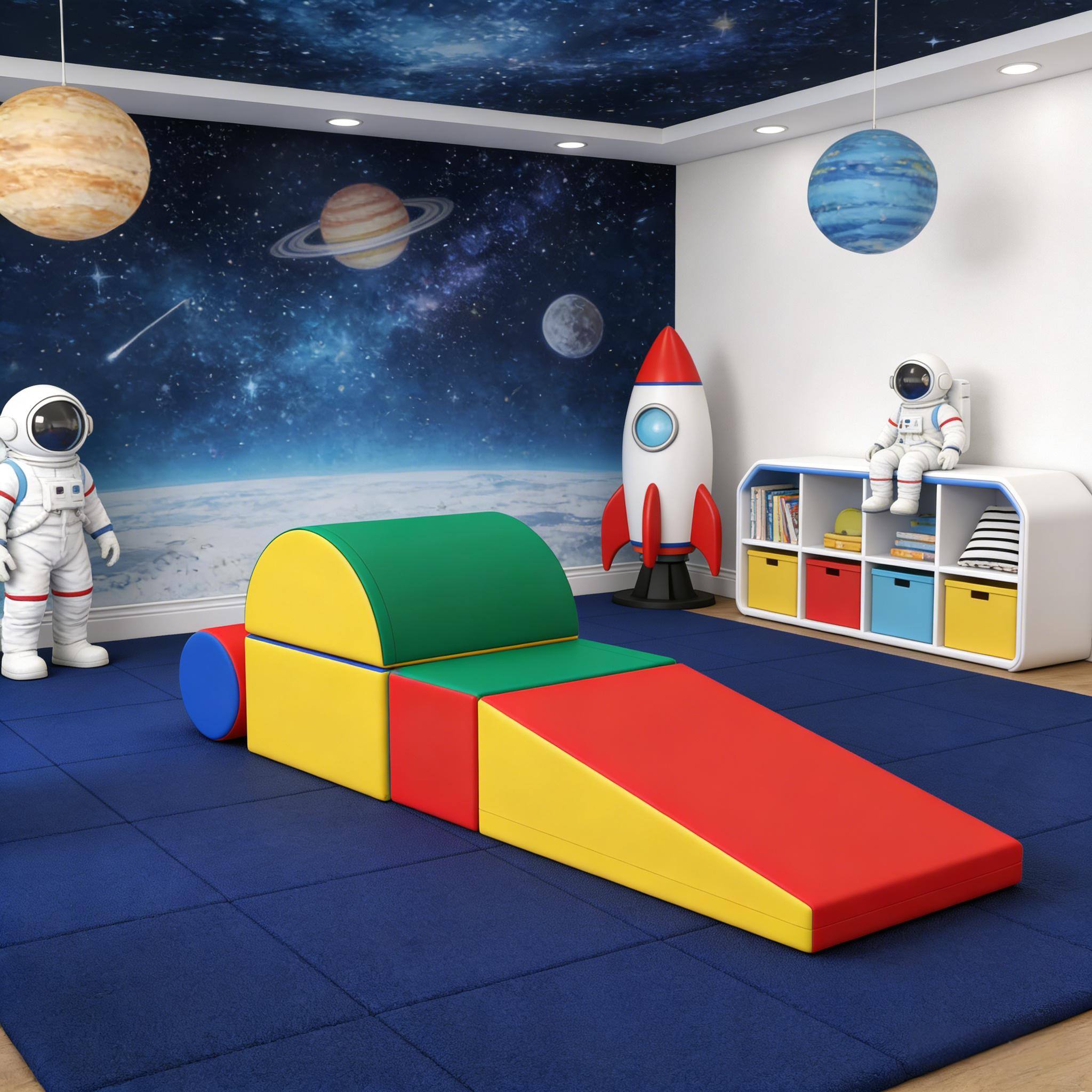 Siljoy - 5‑Piece Soft Foam Climb & Crawl Set, with Ramp, Cylinder, Blocks, for Toddlers 12‑36 Months, Easy‑Clean - Multicolor price history on PriceWatchPro