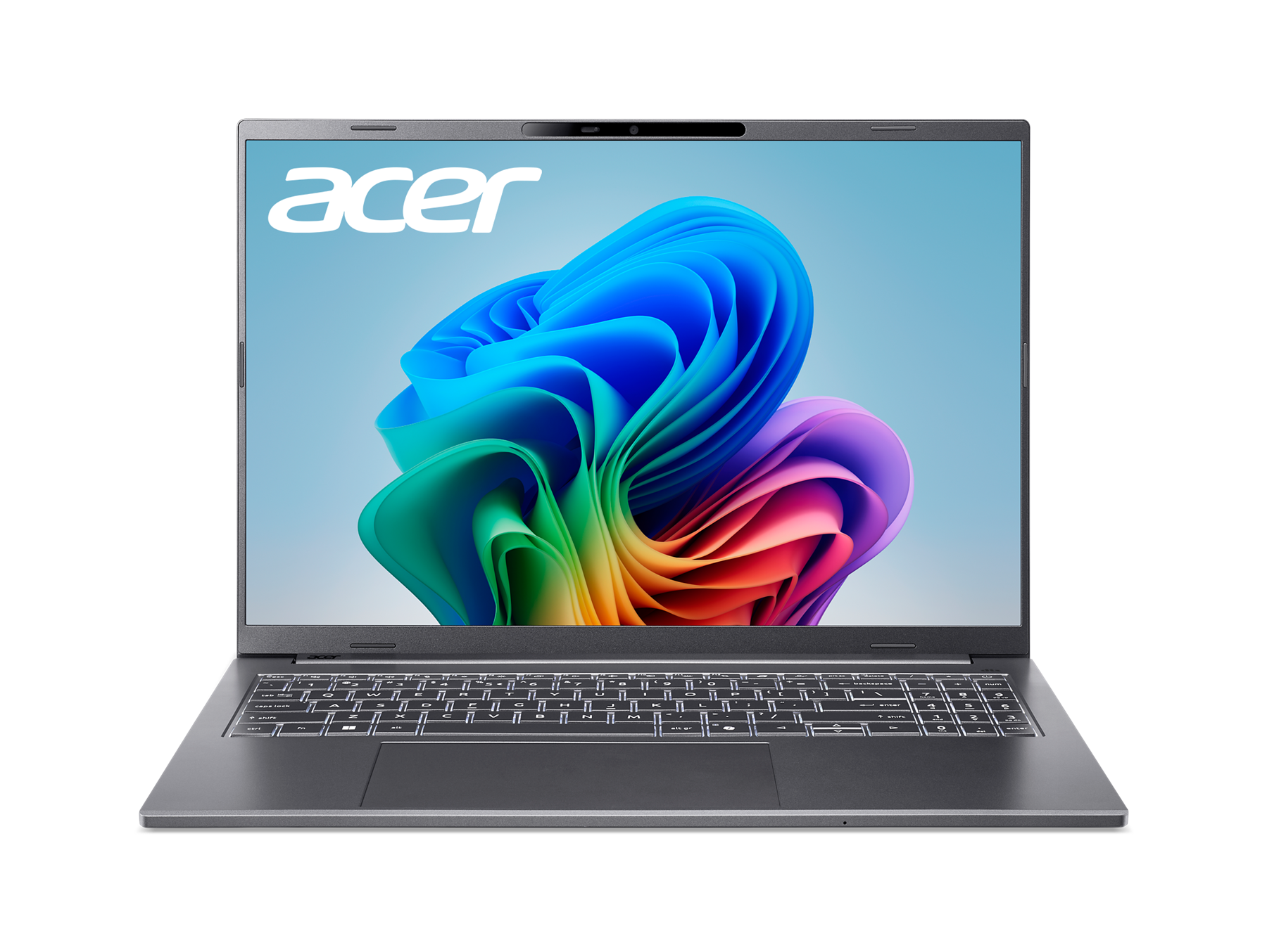Front. Acer - Aspire 16 AI Copilot+ PC A16-61MT-R290 16" WUXGA AMD Ryzen AI 5 330 16GB RAM 512GB SSD Radeon 820M Win11 - Steel Gray.