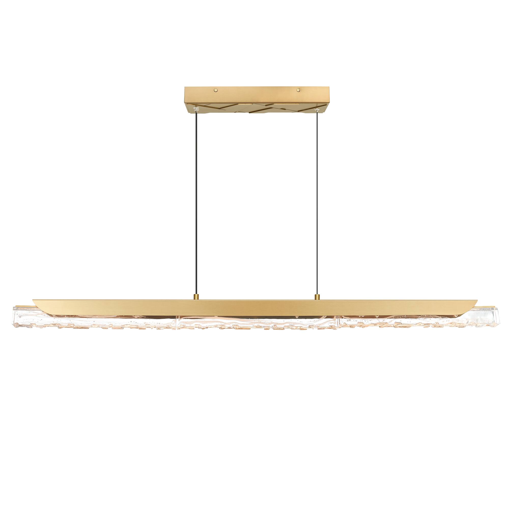 Left. CWI Lighting - Valira Integrated LED Brass Chandelier - Brass.