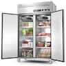 Coolski - 48" W Commercial Refrigerator and Freezer Combo, 36 Cu.ft 2 Door Reach in Freezer for Restaurant - Silver