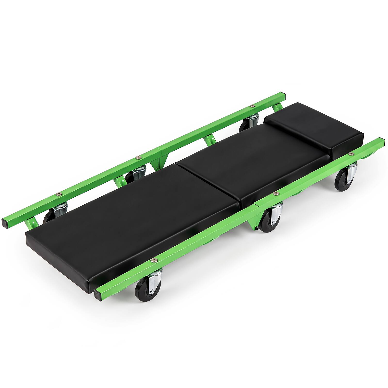 Alt View 9. Costway - Costway Foldable Automotive Creeper with 360° Swivel Wheels, Thick Padded Cushion for Shop - Black & Green.