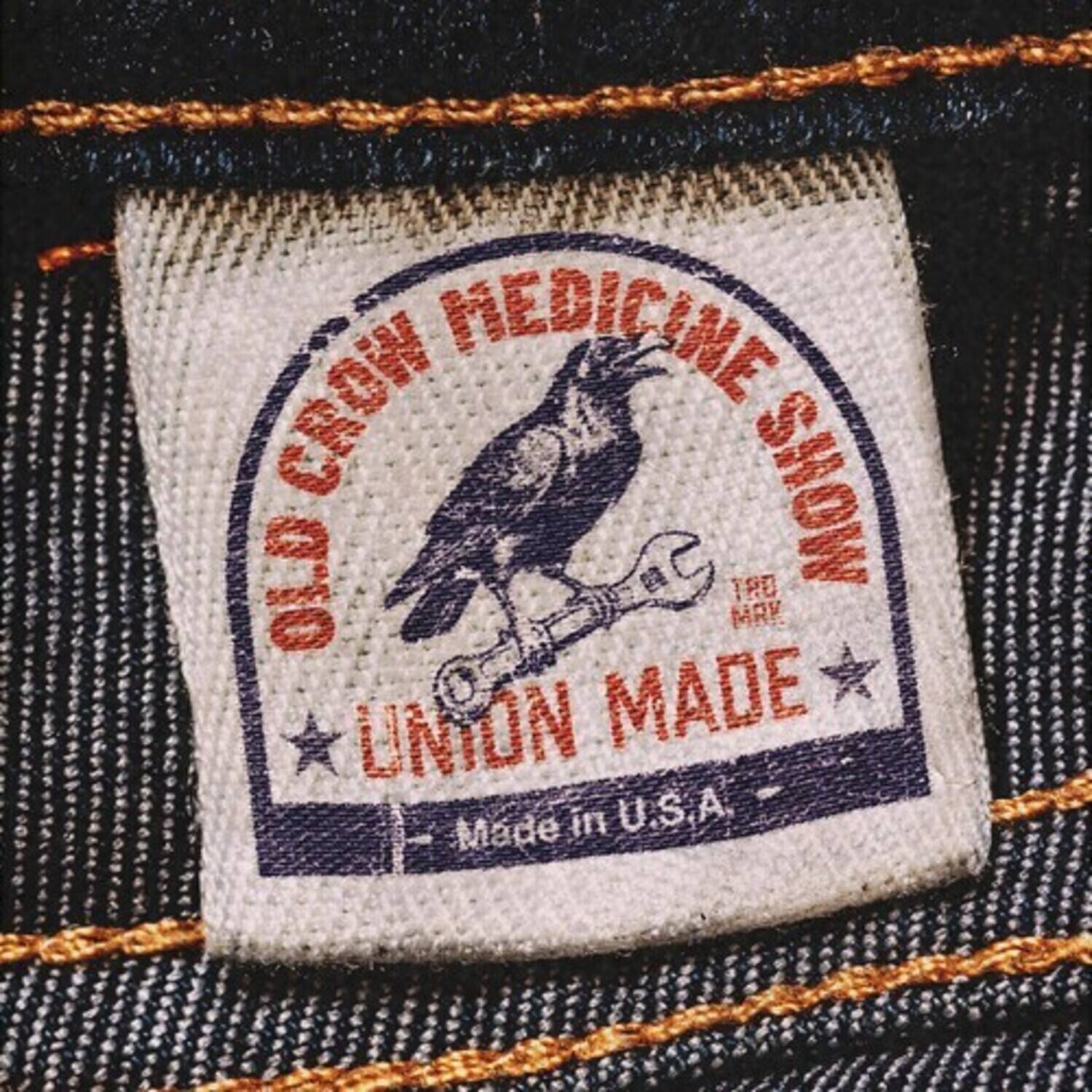 OLD CROW MEDICINE SHOW  
UNION MADE  
Made in U.S.A