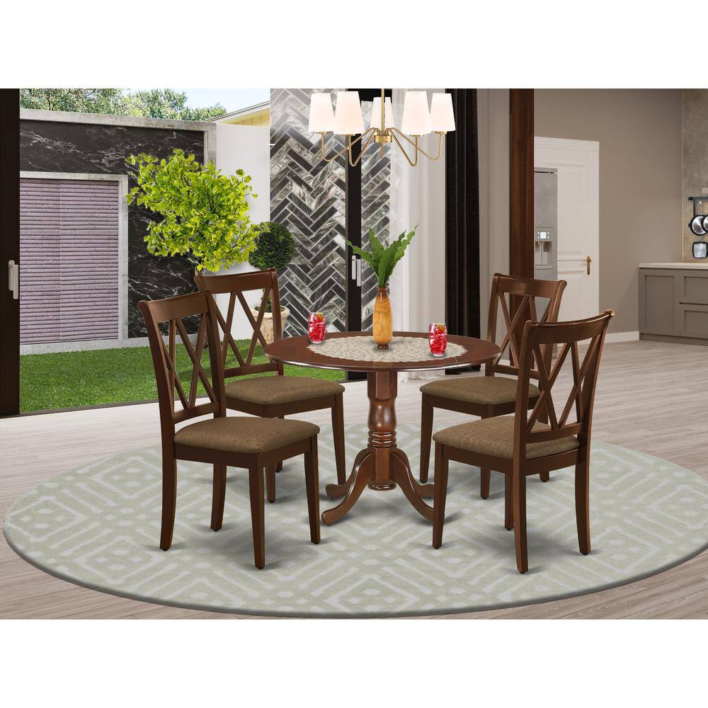 Left. East West Furniture - Dining Room Set Mahogany - Mahogany.