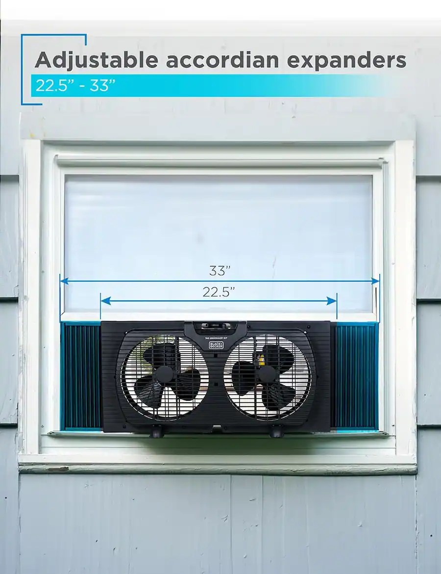 Window Fan With Screen Black+Decker 9 inch Dual Window Fan for Window Screen with 2 Speed ...