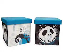 Disney - The Nightmare Before Christmas Jack & Sally Storage Bins | Set of 2 - Blue