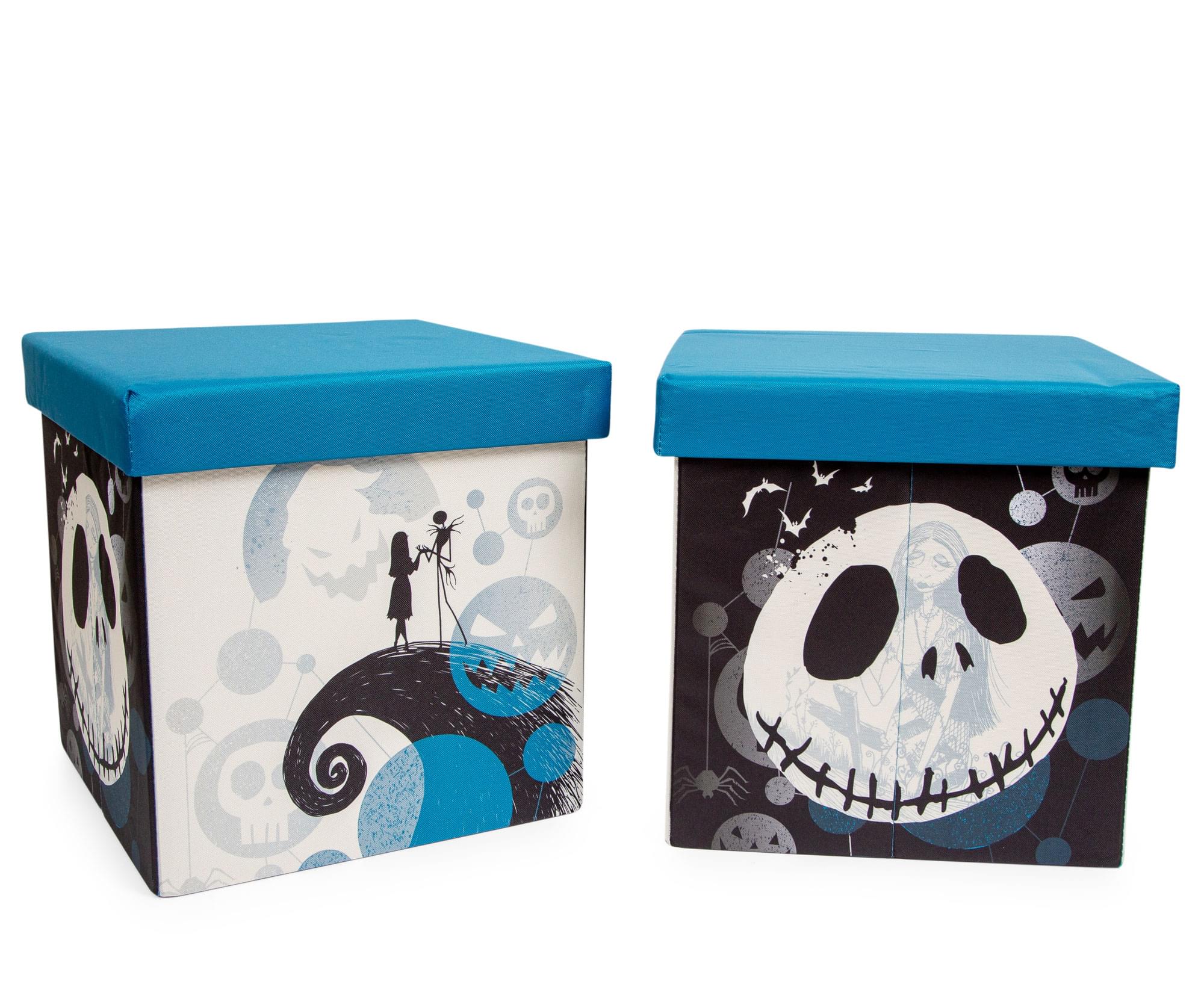 Disney - The Nightmare Before Christmas Jack & Sally Storage Bins | Set of 2 - Blue