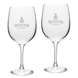 Jardine - Winona State Warriors 19oz. 2-Piece Traditional Robusto Red Wine Table Glass Set - Multicolor