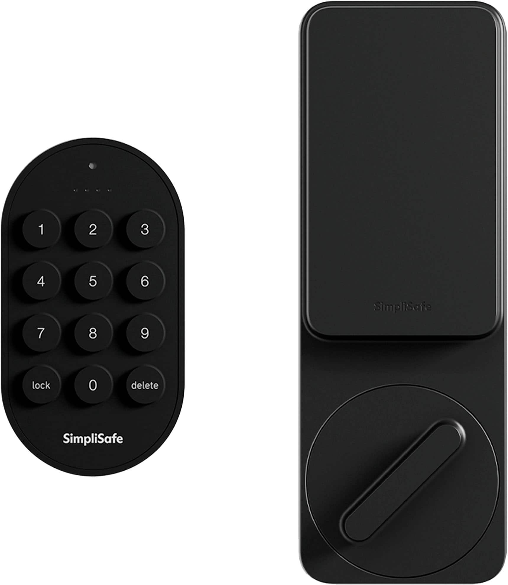 SimpliSafe - Smart Lock Series 2 - Black - Front_Zoom